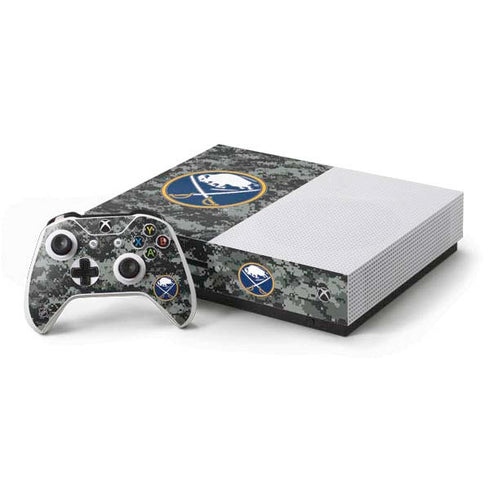 NHL Buffalo Sabres Camo Xbox One S Console and Controller Bundle Skin