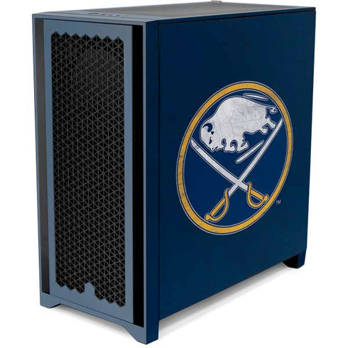 NHL Buffalo Sabres Distressed Corsair 4000D Tempered Glass Mid-Tower ATX Case Skin