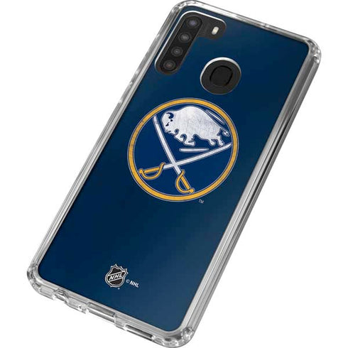 NHL Buffalo Sabres Distressed Galaxy A21 Clear Case
