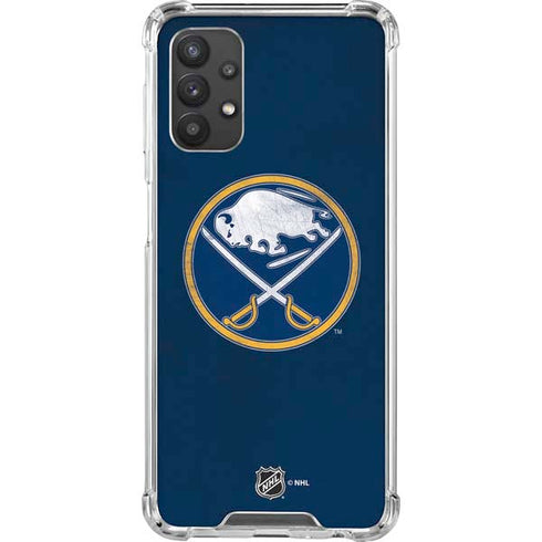 NHL Buffalo Sabres Distressed Galaxy A32 5G Clear Case