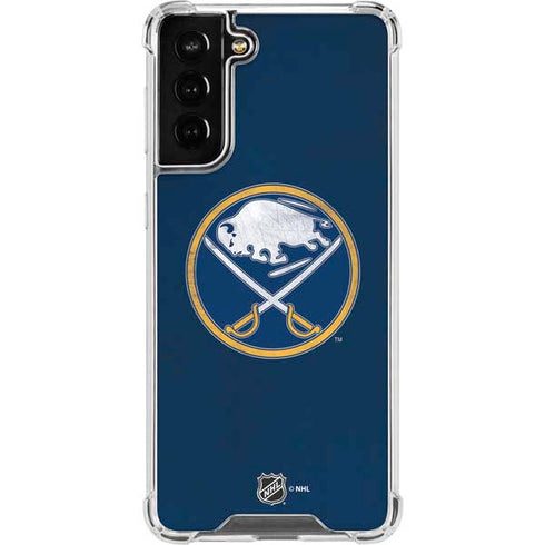 NHL Buffalo Sabres Distressed Galaxy S21 FE Clear Case