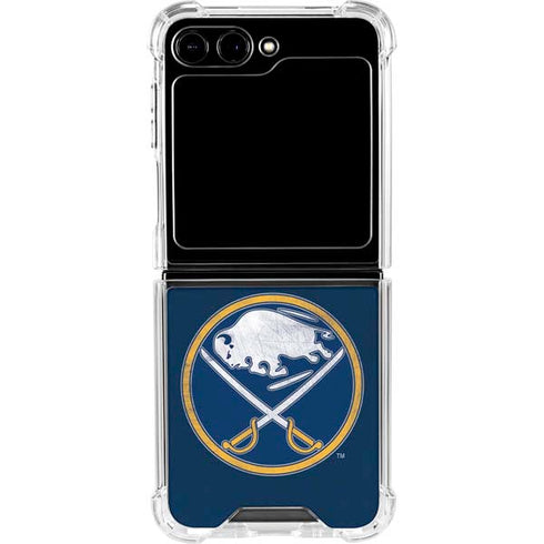 NHL Buffalo Sabres Distressed Galaxy Z Flip5 5G Clear Case