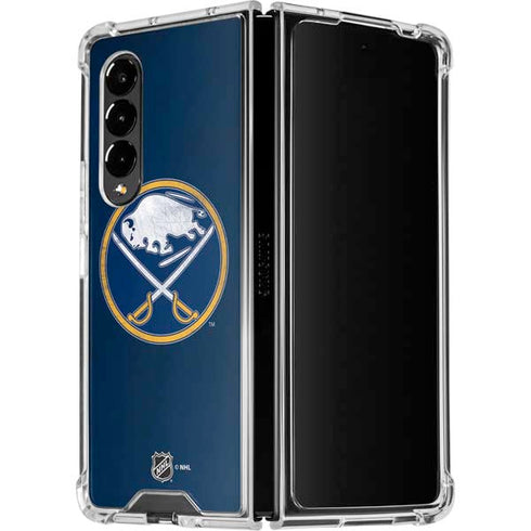 NHL Buffalo Sabres Distressed Galaxy Z Fold4 5G Clear Case