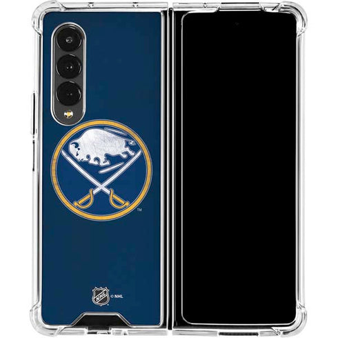 NHL Buffalo Sabres Distressed Galaxy Z Fold4 5G Clear Case