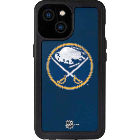 NHL Buffalo Sabres Distressed iPhone 13 Mini Waterproof Case