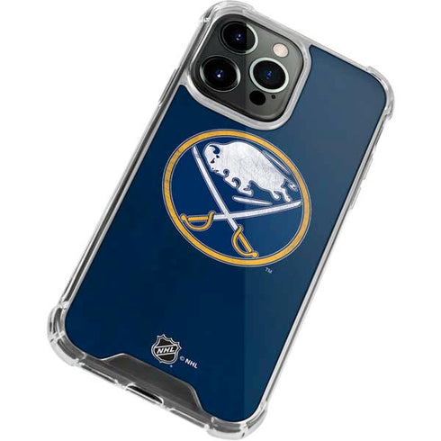 NHL Buffalo Sabres Distressed iPhone 14 Pro Clear Case
