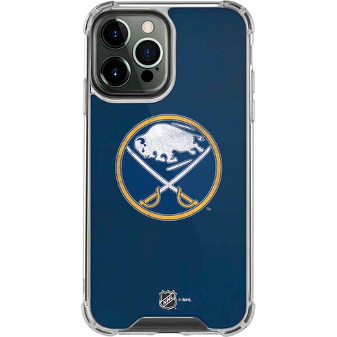 NHL Buffalo Sabres Distressed iPhone 14 Pro Max Clear Case