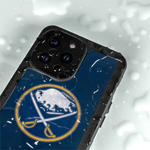 NHL Buffalo Sabres Distressed iPhone 14 Pro Max Waterproof Case