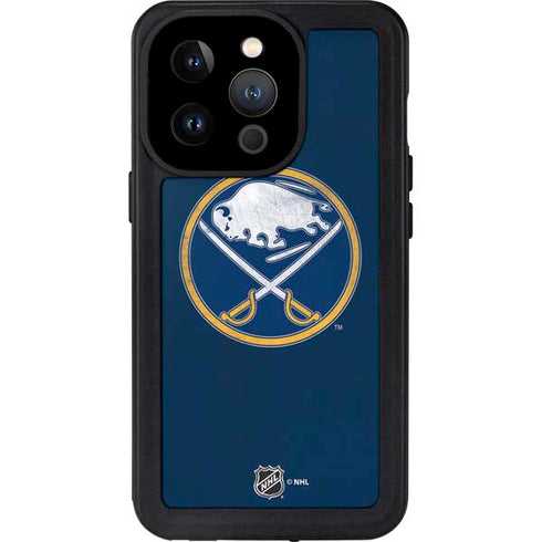 NHL Buffalo Sabres Distressed iPhone 14 Pro Waterproof Case