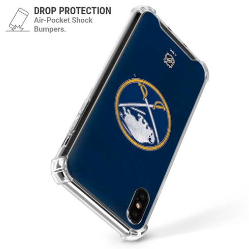 NHL Buffalo Sabres Distressed iPhone XS Max Clear Case