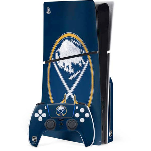 NHL Buffalo Sabres Distressed PS5 Slim Disk Bundle Skin