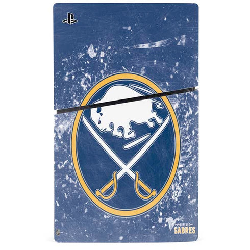NHL Buffalo Sabres Frozen PS5 Slim Disk Console Skin