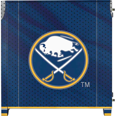NHL Buffalo Sabres Home Jersey Corsair 4000D Tempered Glass Mid-Tower ATX Case Skin