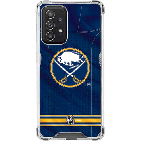 NHL Buffalo Sabres Home Jersey Galaxy A52 5G Clear Case