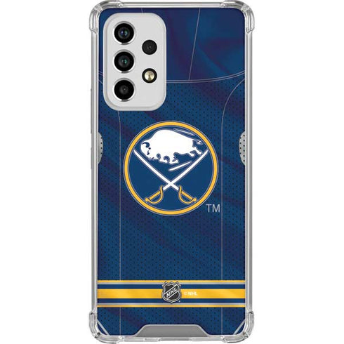 NHL Buffalo Sabres Home Jersey Galaxy A53 5G Clear Case