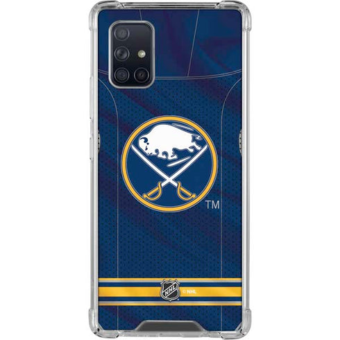 NHL Buffalo Sabres Home Jersey Galaxy A71 5G Clear Case