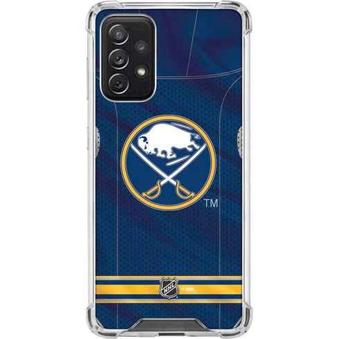 NHL Buffalo Sabres Home Jersey Galaxy A72 5G Clear Case