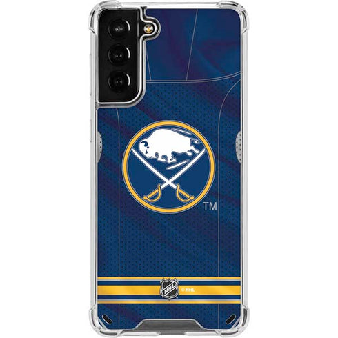 NHL Buffalo Sabres Home Jersey Galaxy S21 Plus 5G Clear Case