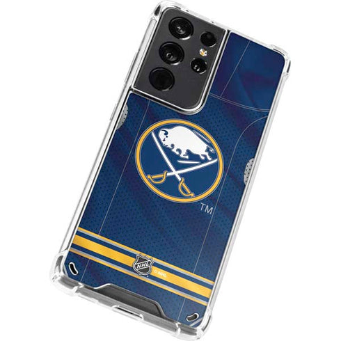 NHL Buffalo Sabres Home Jersey Galaxy S21 Ultra 5G Clear Case