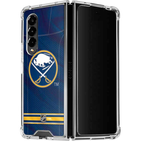 NHL Buffalo Sabres Home Jersey Galaxy Z Fold4 5G Clear Case