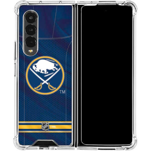 NHL Buffalo Sabres Home Jersey Galaxy Z Fold4 5G Clear Case