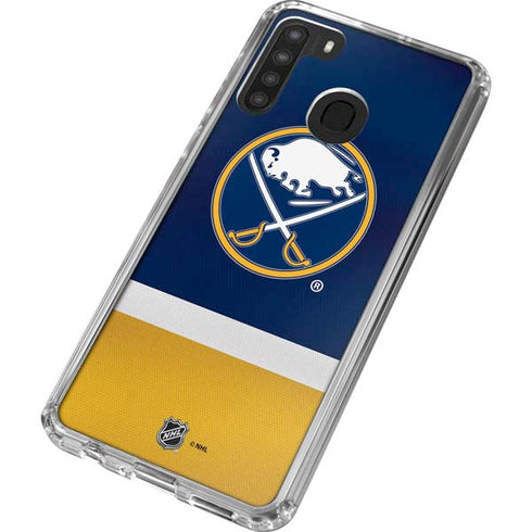 NHL Buffalo Sabres Jersey Galaxy A21 Clear Case