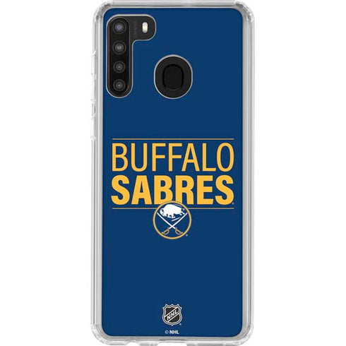 NHL Buffalo Sabres Lineup Galaxy A21 Clear Case