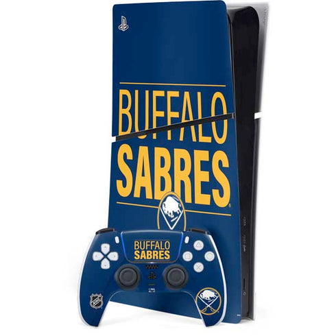 NHL Buffalo Sabres Lineup PS5 Slim Digital Edition Console Skin