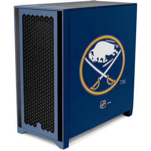 NHL Buffalo Sabres Solid Background Corsair 4000D Tempered Glass Mid-Tower ATX Case Skin