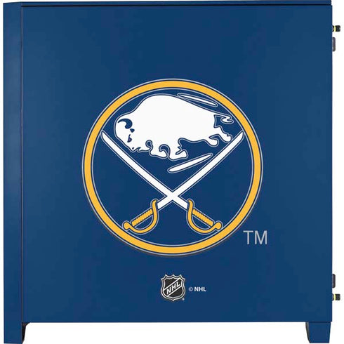 NHL Buffalo Sabres Solid Background Corsair 4000D Tempered Glass Mid-Tower ATX Case Skin