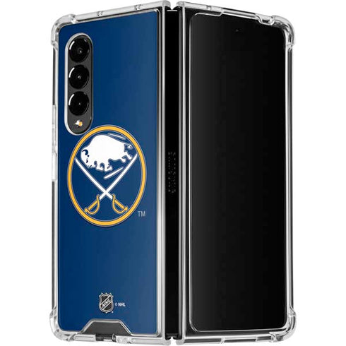 NHL Buffalo Sabres Solid Background Galaxy Z Fold4 5G Clear Case