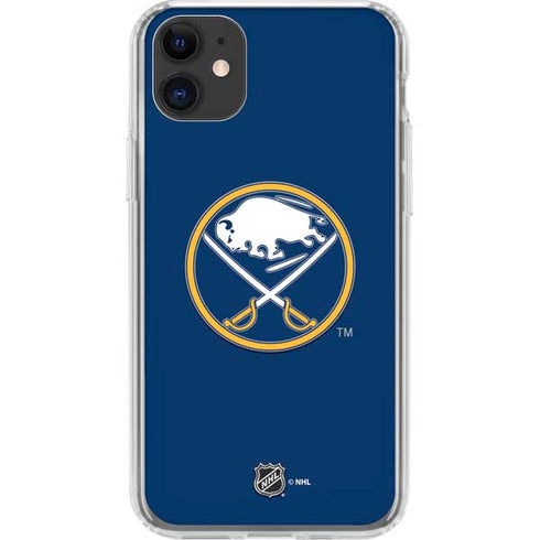 NHL Buffalo Sabres Solid Background iPhone 11 Clear Case