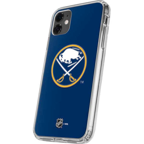 NHL Buffalo Sabres Solid Background iPhone 11 Clear Case