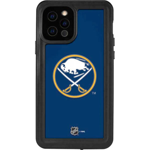 NHL Buffalo Sabres Solid Background iPhone 12 Pro Waterproof Case