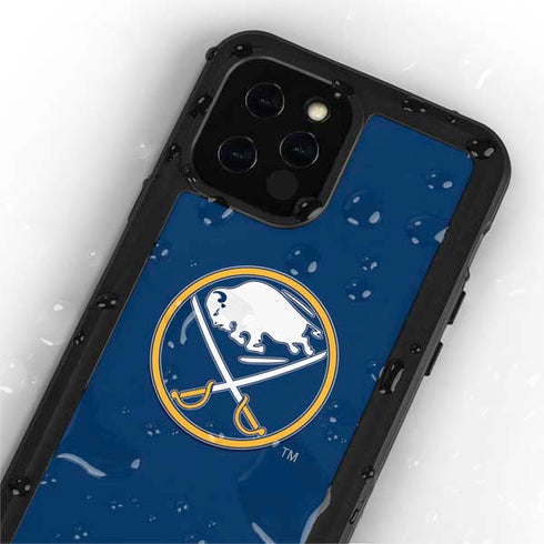 NHL Buffalo Sabres Solid Background iPhone 12 Pro Waterproof Case