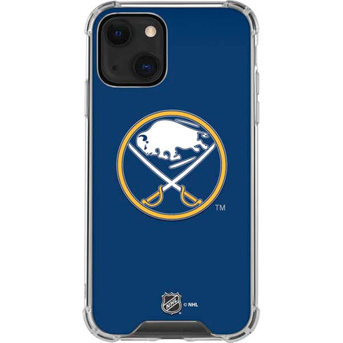 NHL Buffalo Sabres Solid Background iPhone 13 Mini Clear Case