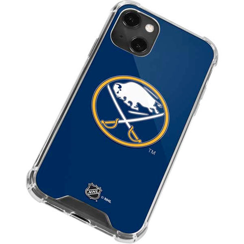 NHL Buffalo Sabres Solid Background iPhone 13 Mini Clear Case