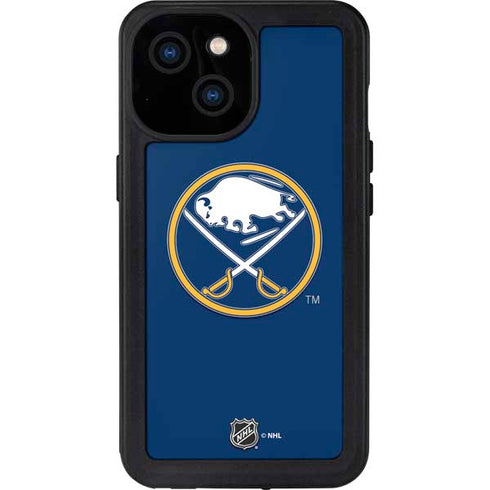 NHL Buffalo Sabres Solid Background iPhone 13 Mini Waterproof Case