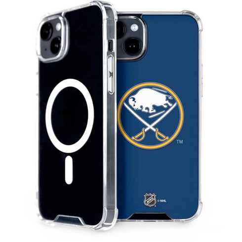 NHL Buffalo Sabres Solid Background iPhone 15 Plus MagSafe Case