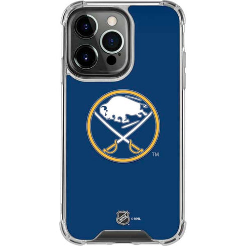 NHL Buffalo Sabres Solid Background iPhone 14 Pro Clear Case