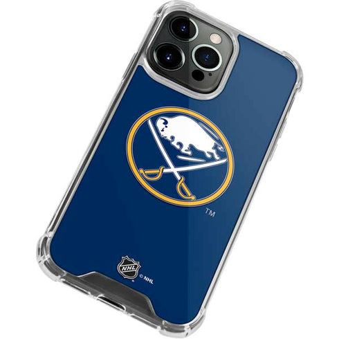 NHL Buffalo Sabres Solid Background iPhone 15 Pro Clear Case