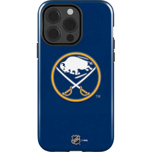 NHL Buffalo Sabres Solid Background iPhone 15 Pro Impact Case