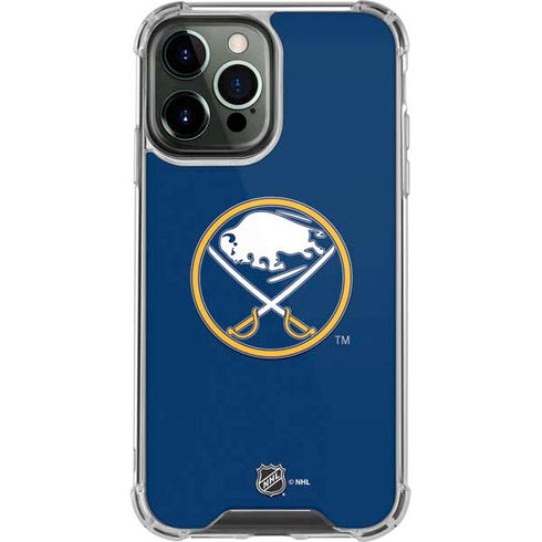 NHL Buffalo Sabres Solid Background iPhone 14 Pro Max Clear Case
