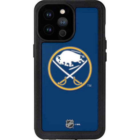 NHL Buffalo Sabres Solid Background iPhone 14 Pro Max Waterproof Case