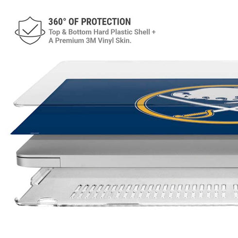 NHL Buffalo Sabres Solid Background MacBook Air 15in (2023-2025) Case plus Skin