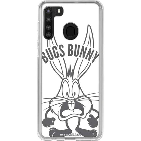 Looney Tunes Bugs Bunny Big Head Galaxy A21 Clear Case