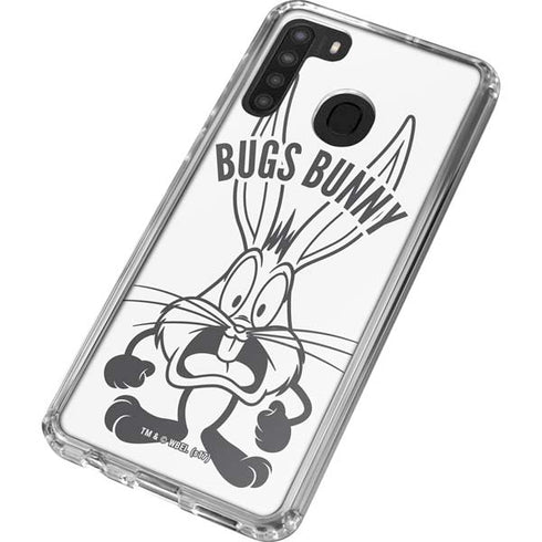 Looney Tunes Bugs Bunny Big Head Galaxy A21 Clear Case