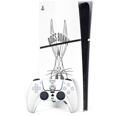 Looney Tunes Bugs Bunny Big Head PS5 Slim Digital Edition Bundle Skin