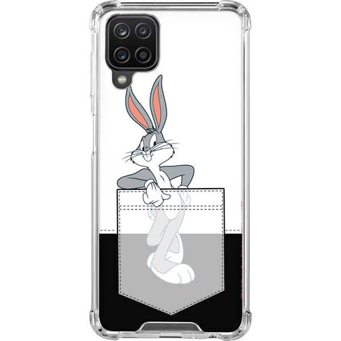 Looney Tunes Bugs Bunny Black White Galaxy A12 Clear Case
