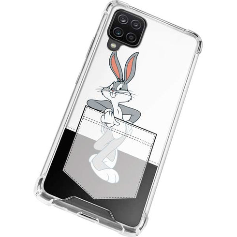 Looney Tunes Bugs Bunny Black White Galaxy A12 Clear Case